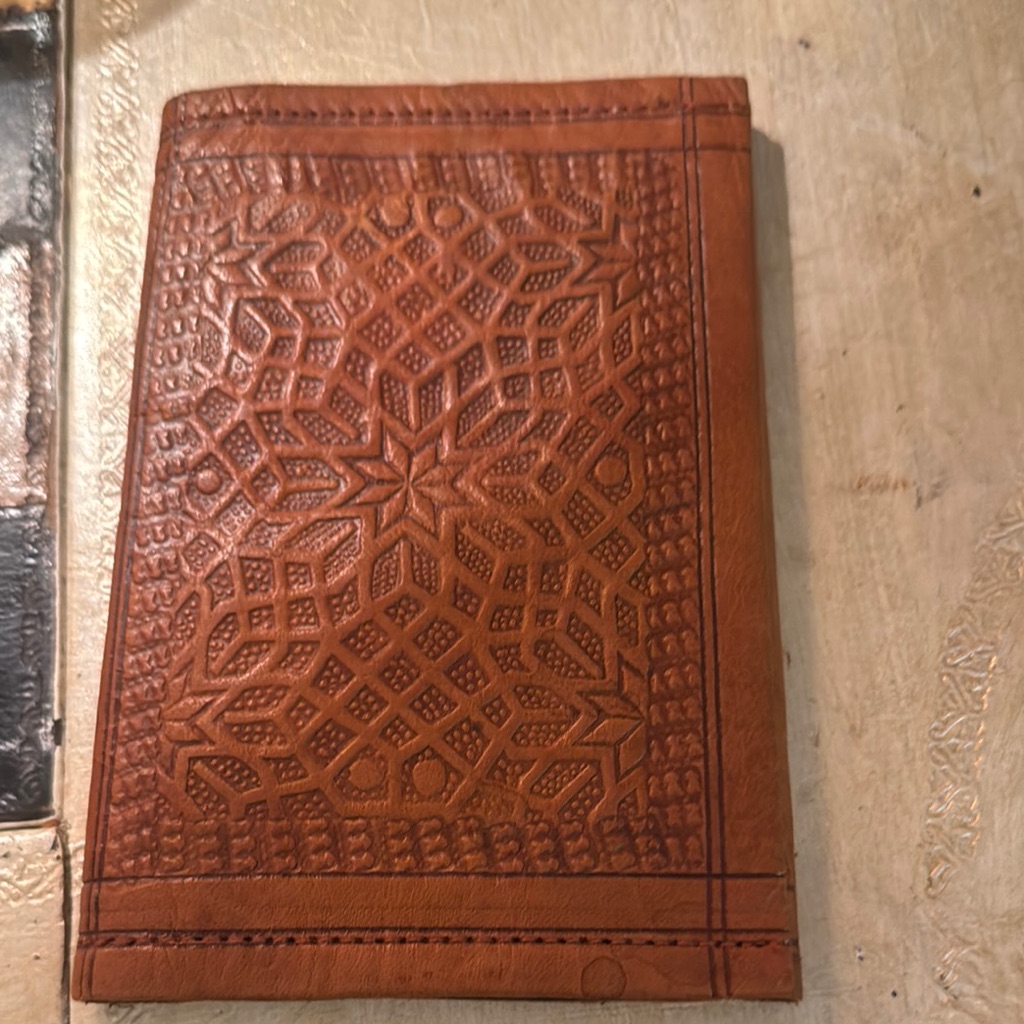 Brown Leather Key  Card Holder